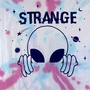 Alien Space Strange Black Matter Pink Blue White Tie-Dye Shirt T-Shirt